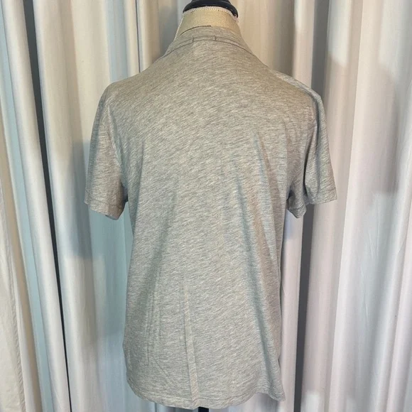 Abercrombie & Fitch Heather Gray Tee with Green Logo - Picture 5 of 9